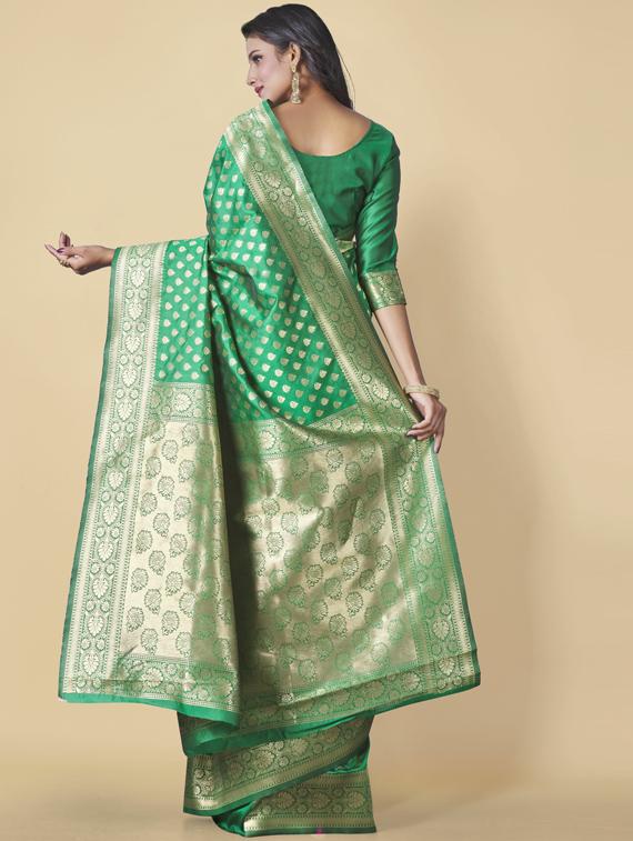 self design woven saree with blouse - 20125461 - Standard Image - 1