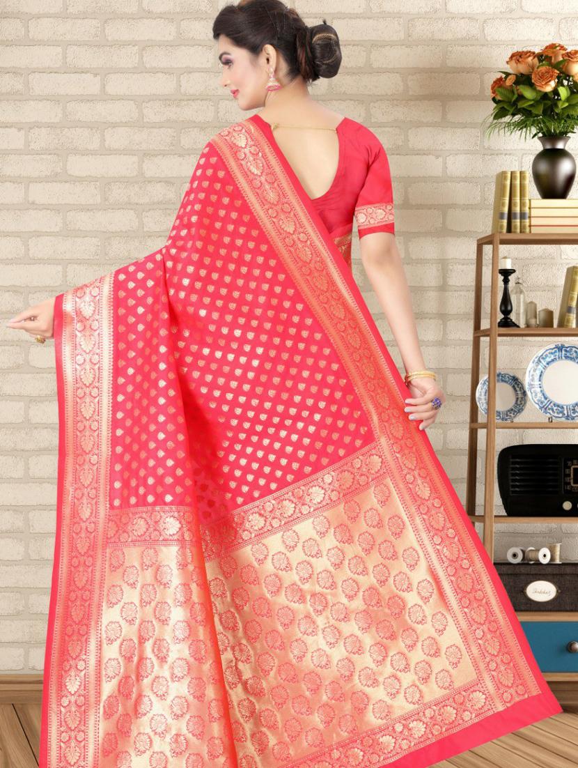 self design woven saree with blouse - 20125466 -  Standard Image - 1