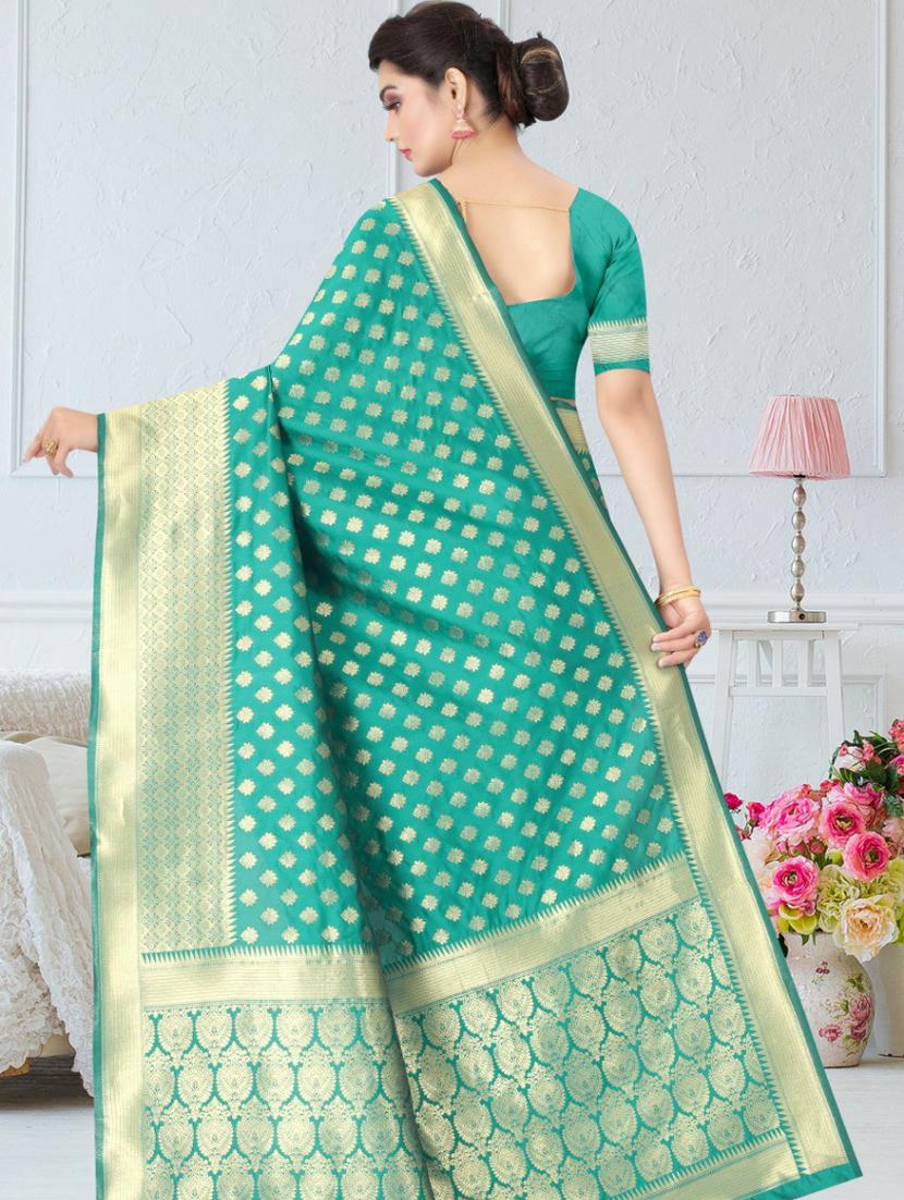 self design woven saree with blouse - 20125481 -  Standard Image - 1