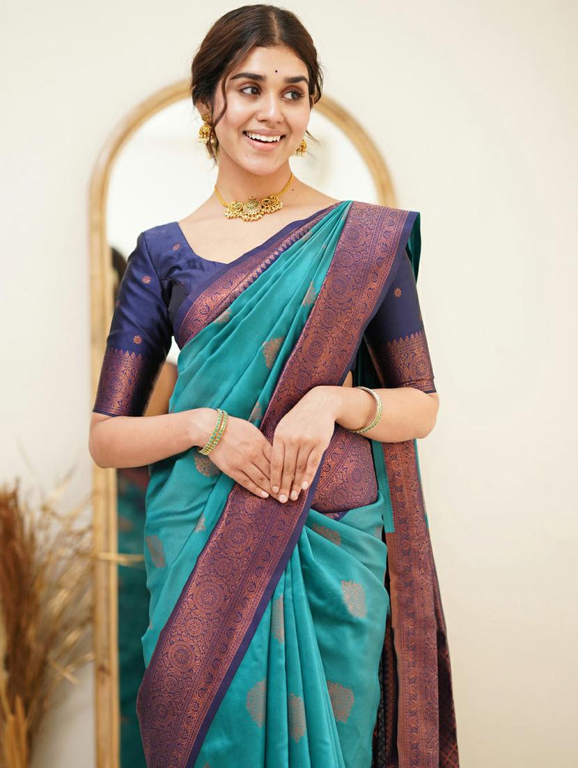 self design woven saree - 20125486 - Standard Image - 1