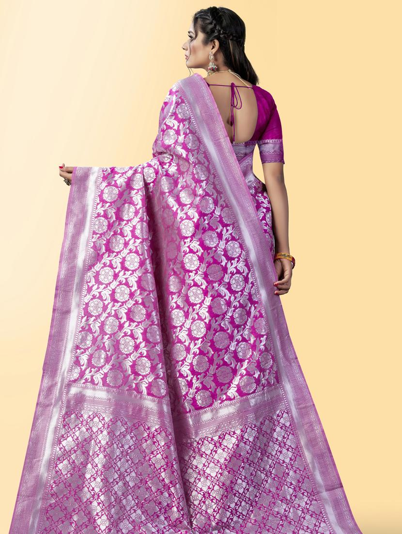 women self design woven saree with blouse - 20125594 - Standard Image - 1