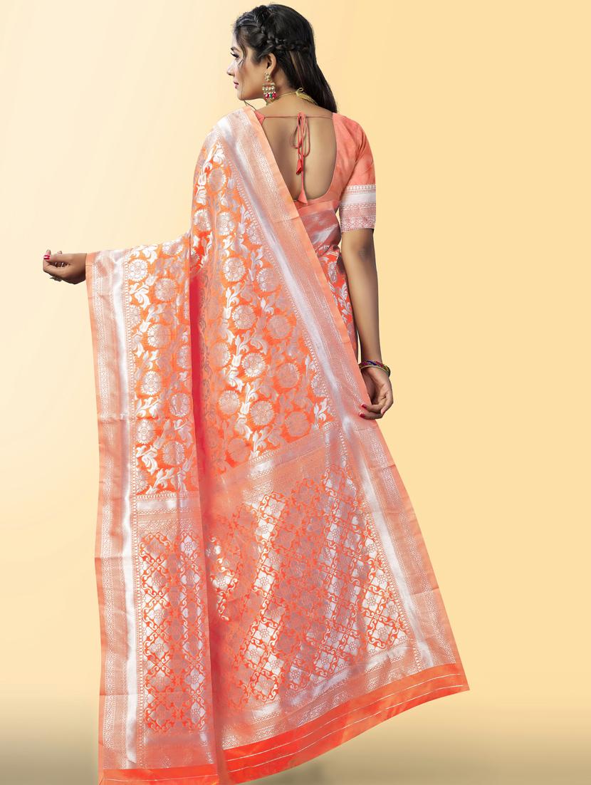 women self design woven saree with blouse - 20125597 - Standard Image - 1