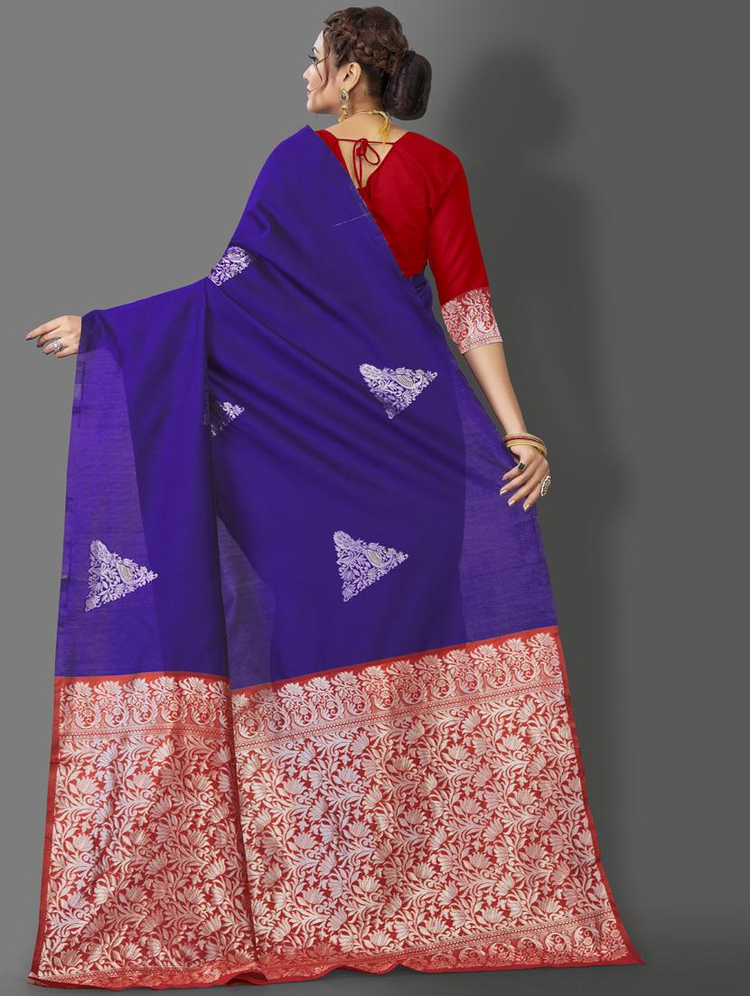 women printed woven saree with blouse - 20125633 - Standard Image - 1