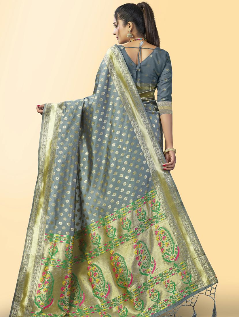 women self design banarasi saree with blouse - 20125770 - Standard Image - 1