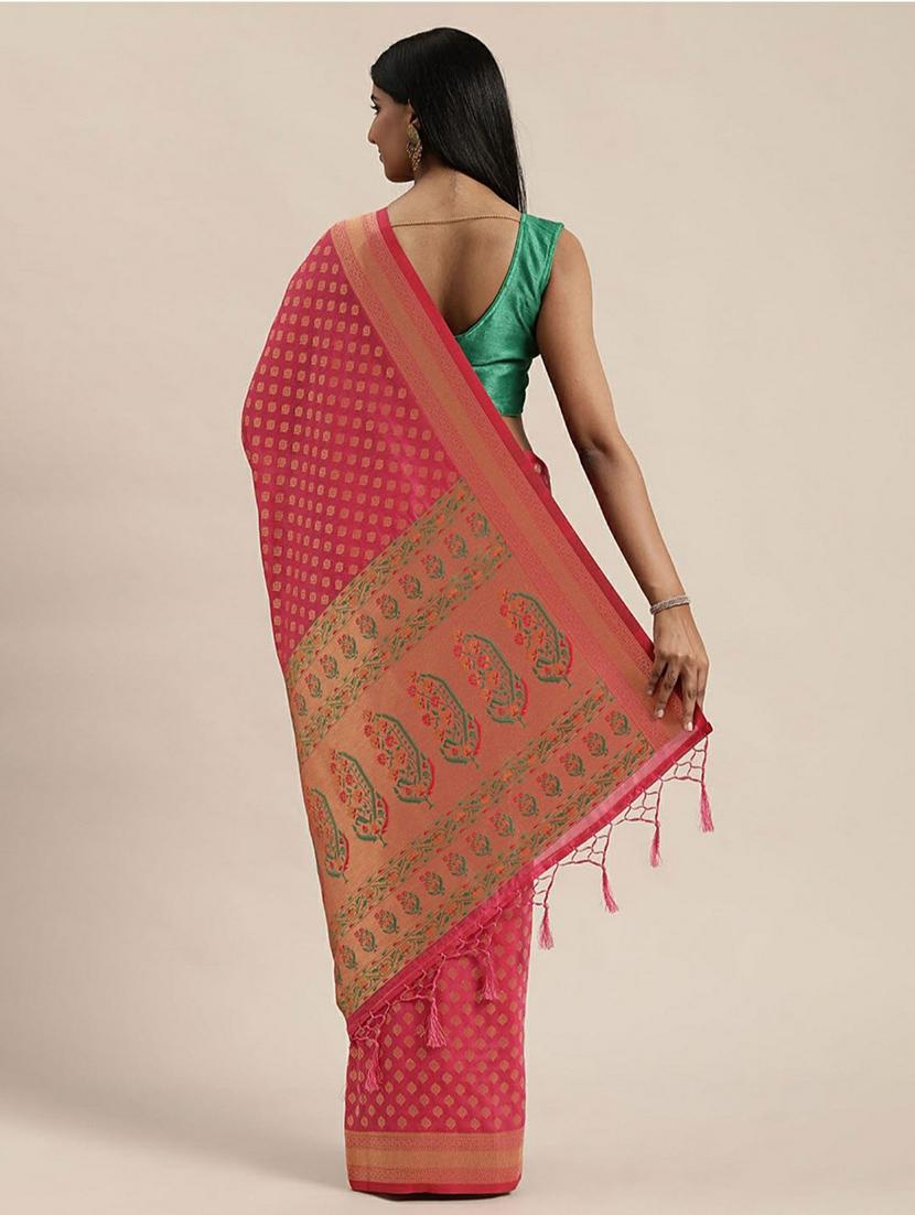 women self design banarasi saree with blouse - 20125776 - Standard Image - 1