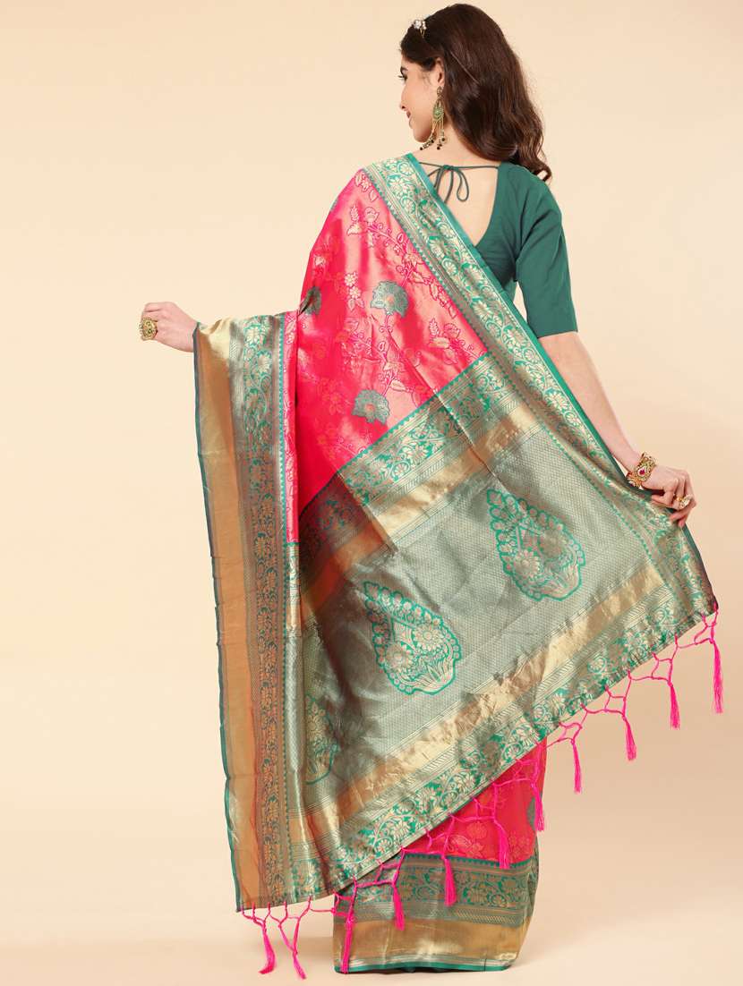 women self design banarasi saree with blouse - 20125786 - Standard Image - 1