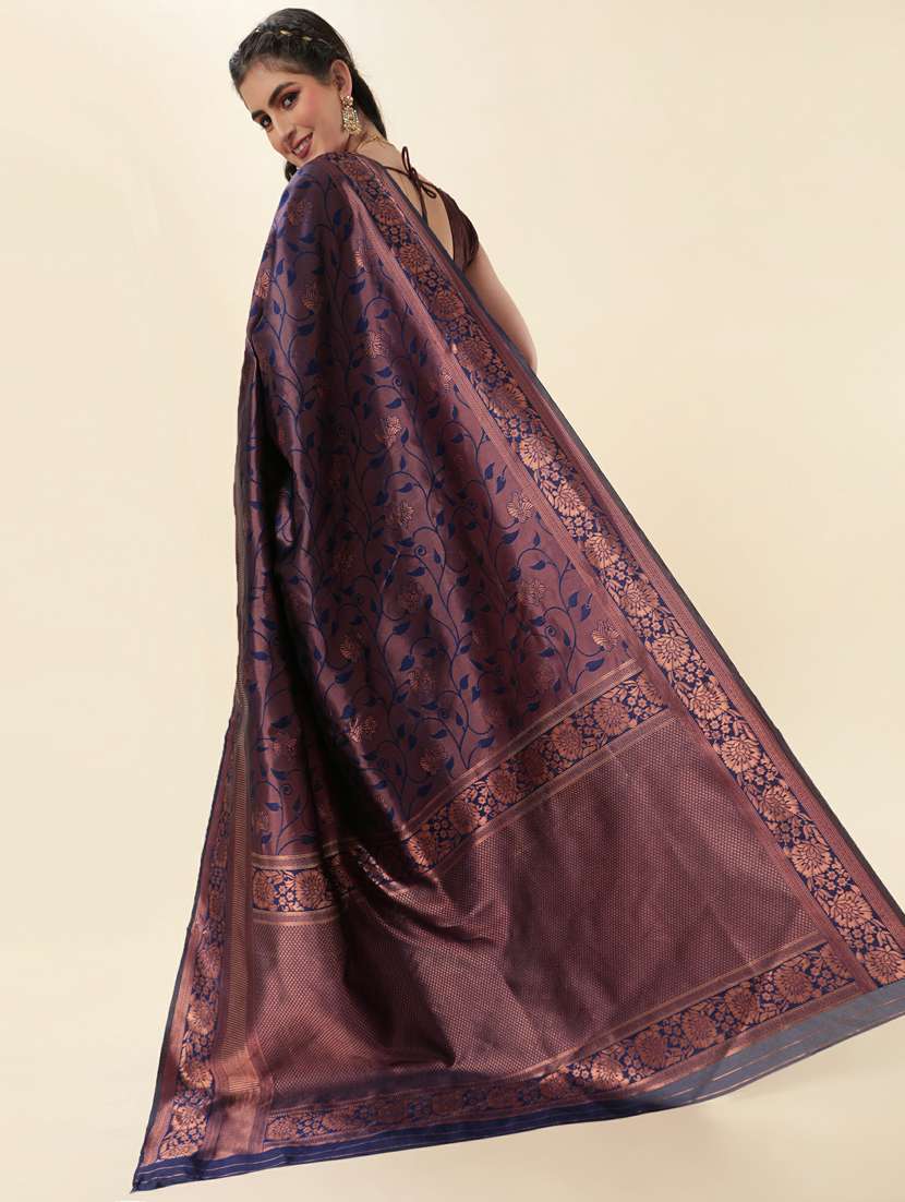 women self design woven saree with blouse - 20125795 - Standard Image - 1