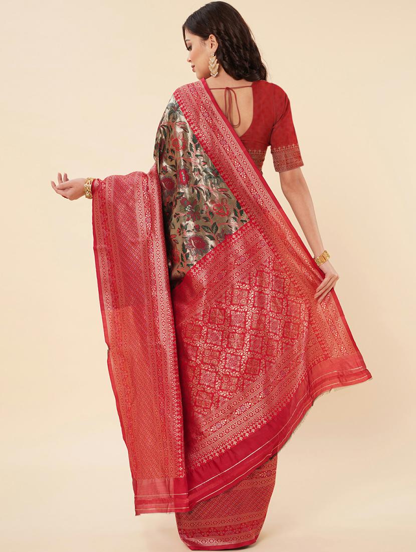 women self design woven saree with blouse - 20125801 - Standard Image - 1