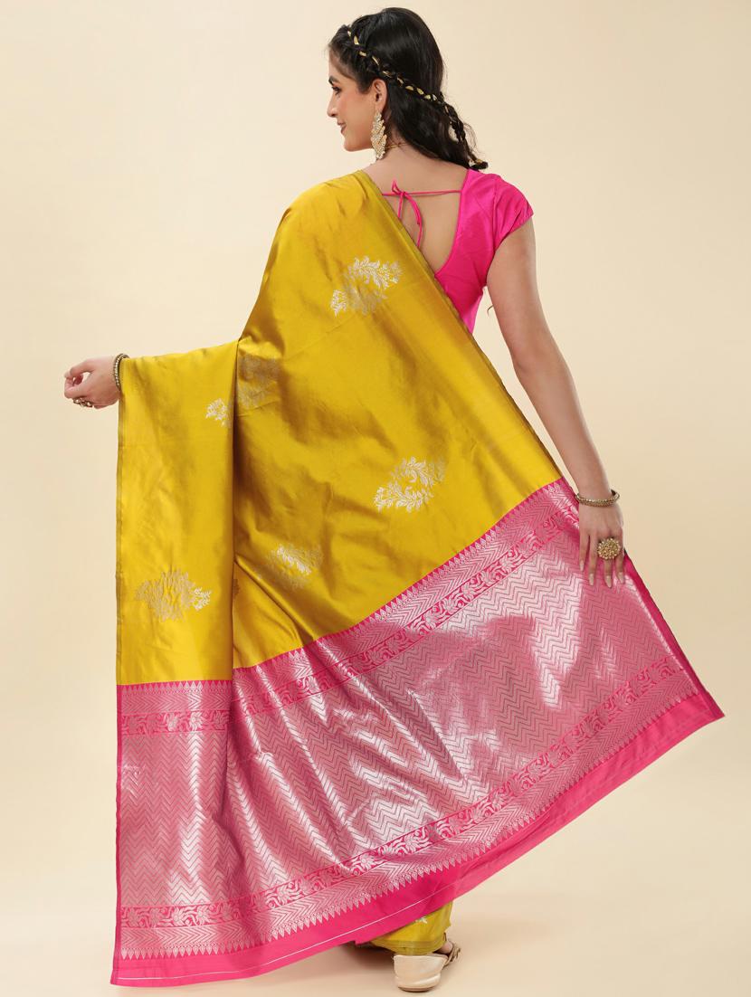 self design banarasi saree with blouse - 20125820 -  Standard Image - 1