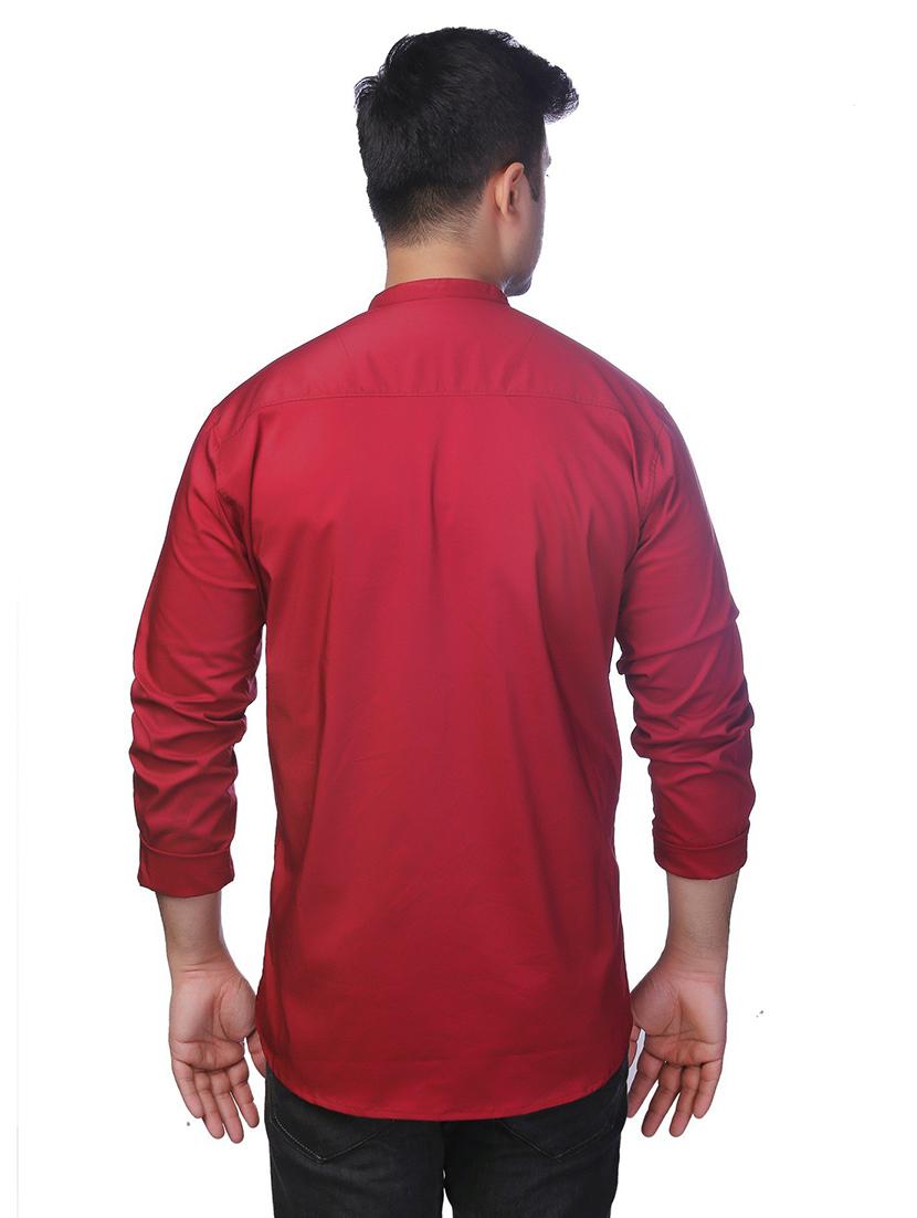 red cotton casual shirt - 20128494 - Standard Image - 1