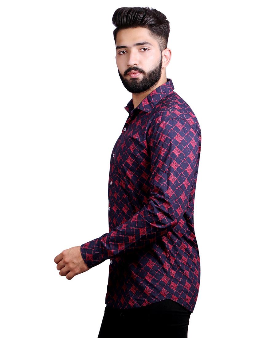 purple cotton casual shirt - 20128941 - Standard Image - 1