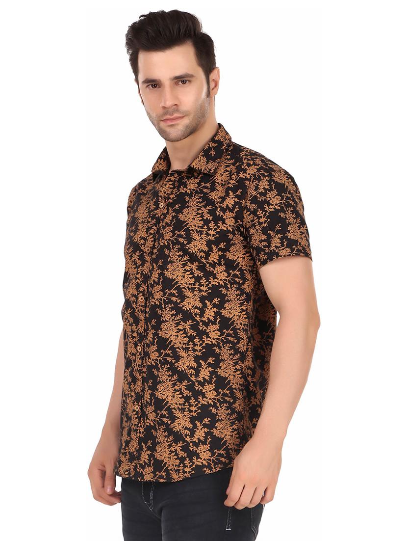 black cotton casual shirt - 20128966 -  Standard Image - 1