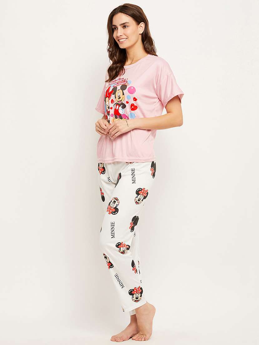 women printed pyjama nightwear set - 20129399 -  Standard Image - 1