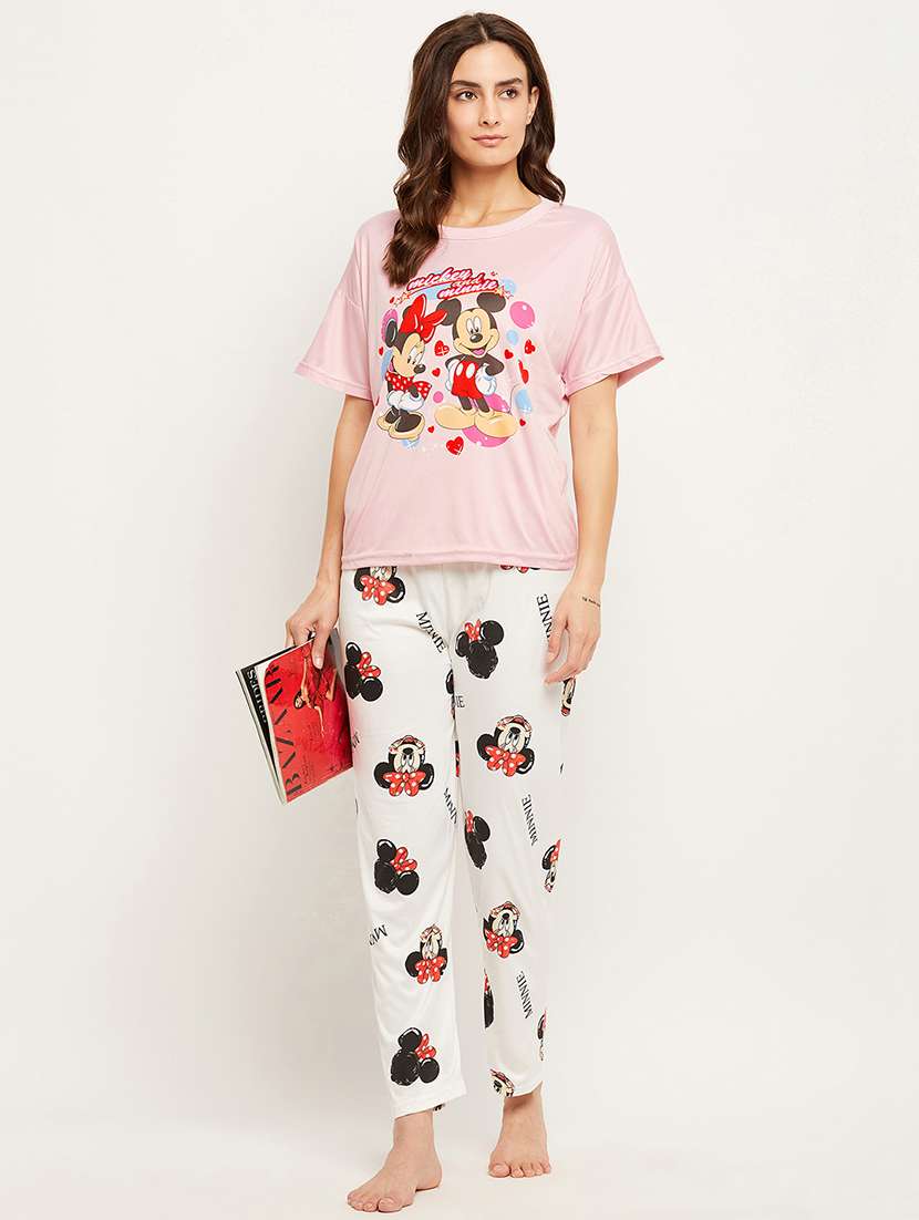 women printed pyjama nightwear set - 20129399 -  Standard Image - 4