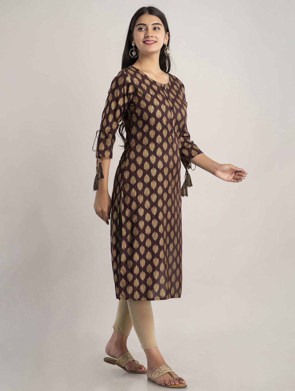 women's straight kurta - 20129537 - Standard Image - 1