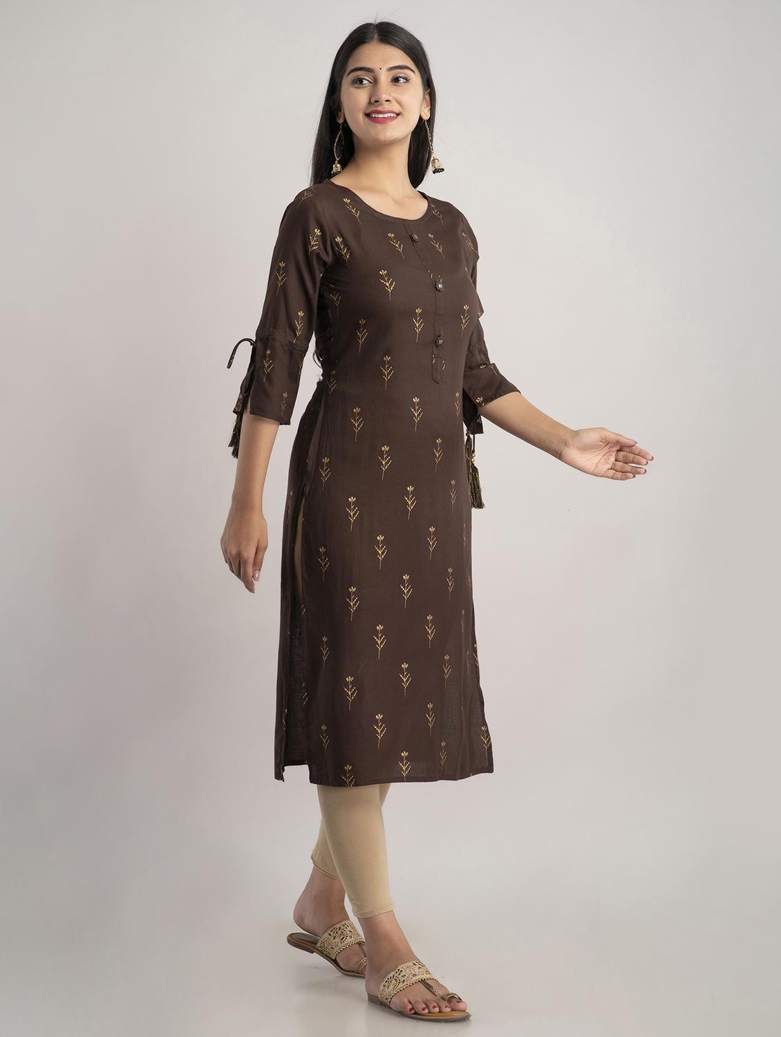 women's straight kurta - 20129538 - Standard Image - 1