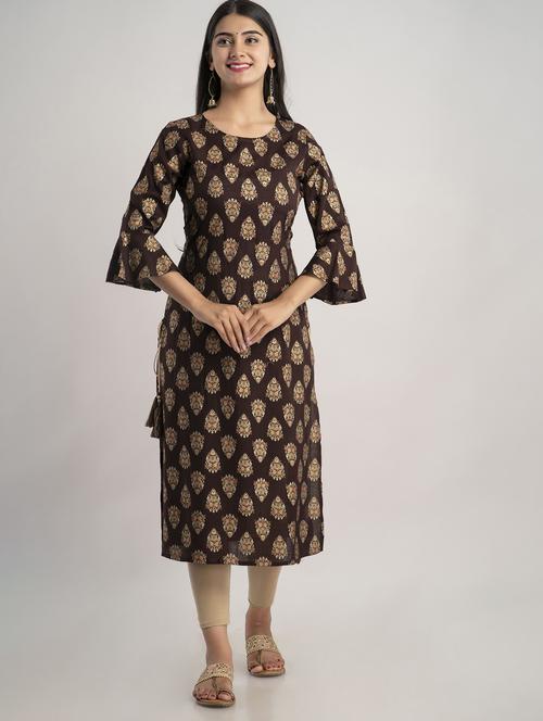 women's straight kurta - 20129539 - Standard Image - 0