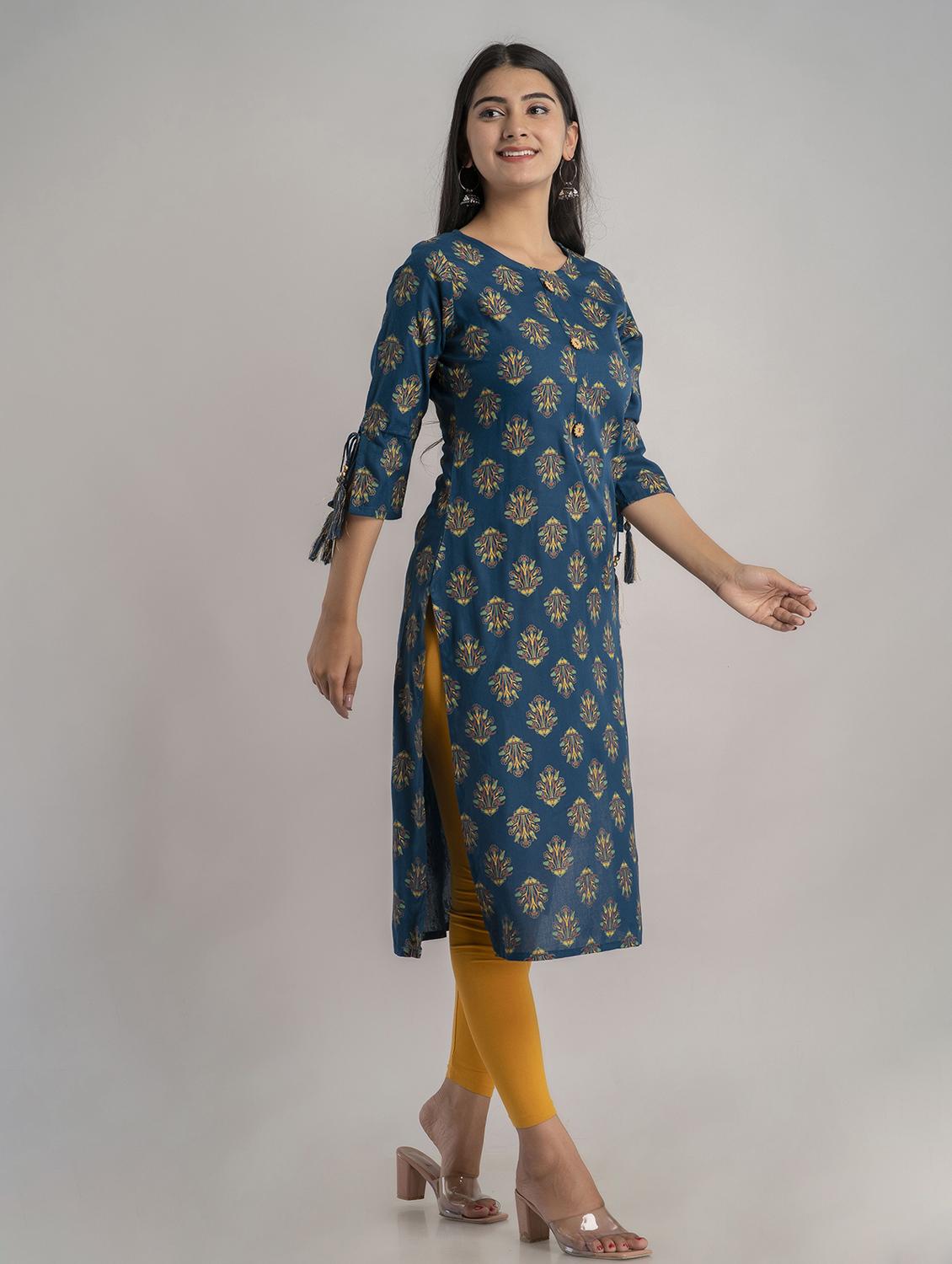 women's straight kurta - 20129543 - Standard Image - 1