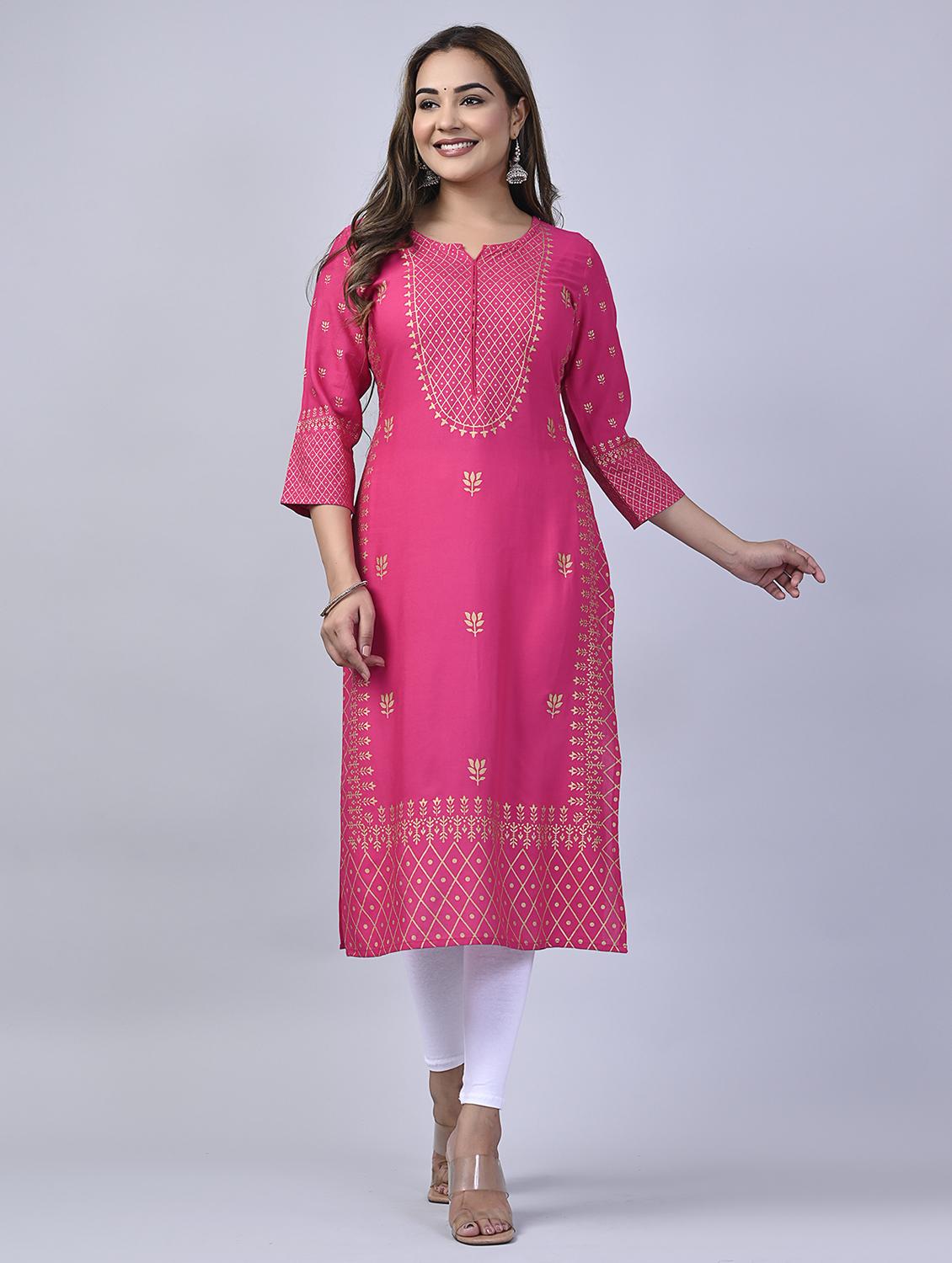women's straight kurta - 20129546 - Standard Image - 1
