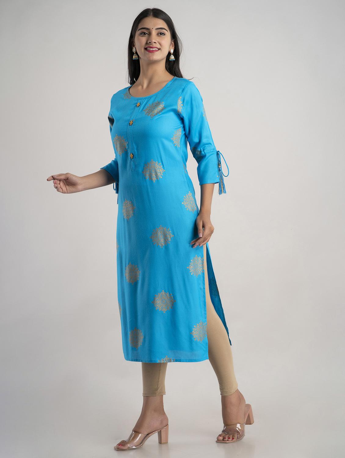 women's straight kurta - 20129555 - Standard Image - 1