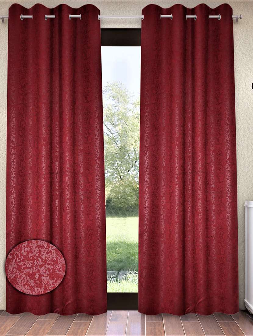 blackout textured eyelet polyester door curtains - 20129597 -  Standard Image - 1