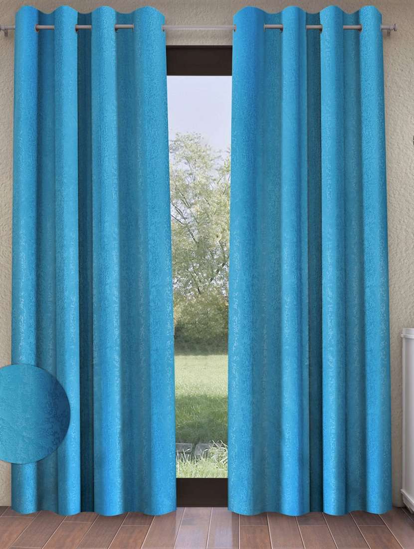 blackout textured eyelet polyester door curtains