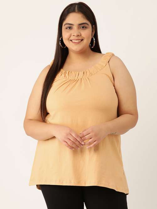 women's a line round neck top - 20130367 - Standard Image - 0