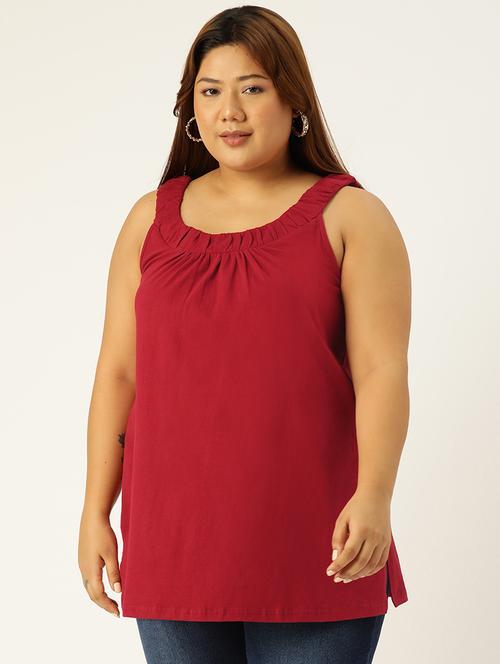 women's straight round neck top - 20130371 -  Standard Image - 0