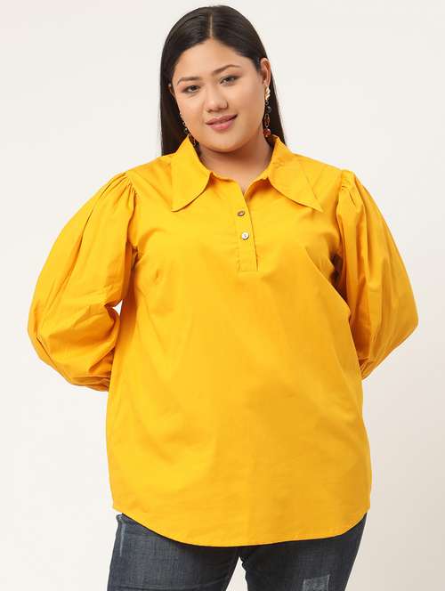 women's straight collared top - 20130377 - Standard Image - 0