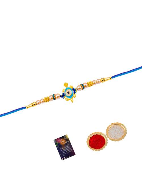 blue evil eye thread rakhi - 20130387 -  Standard Image - 0