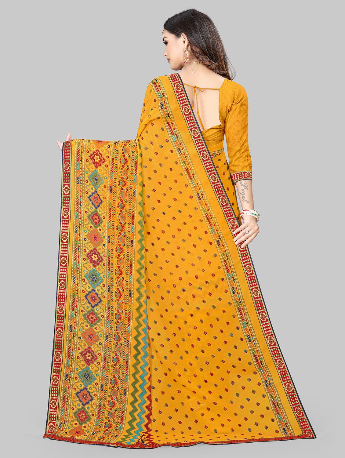 women printed saree with blouse - 20130537 - Standard Image - 1