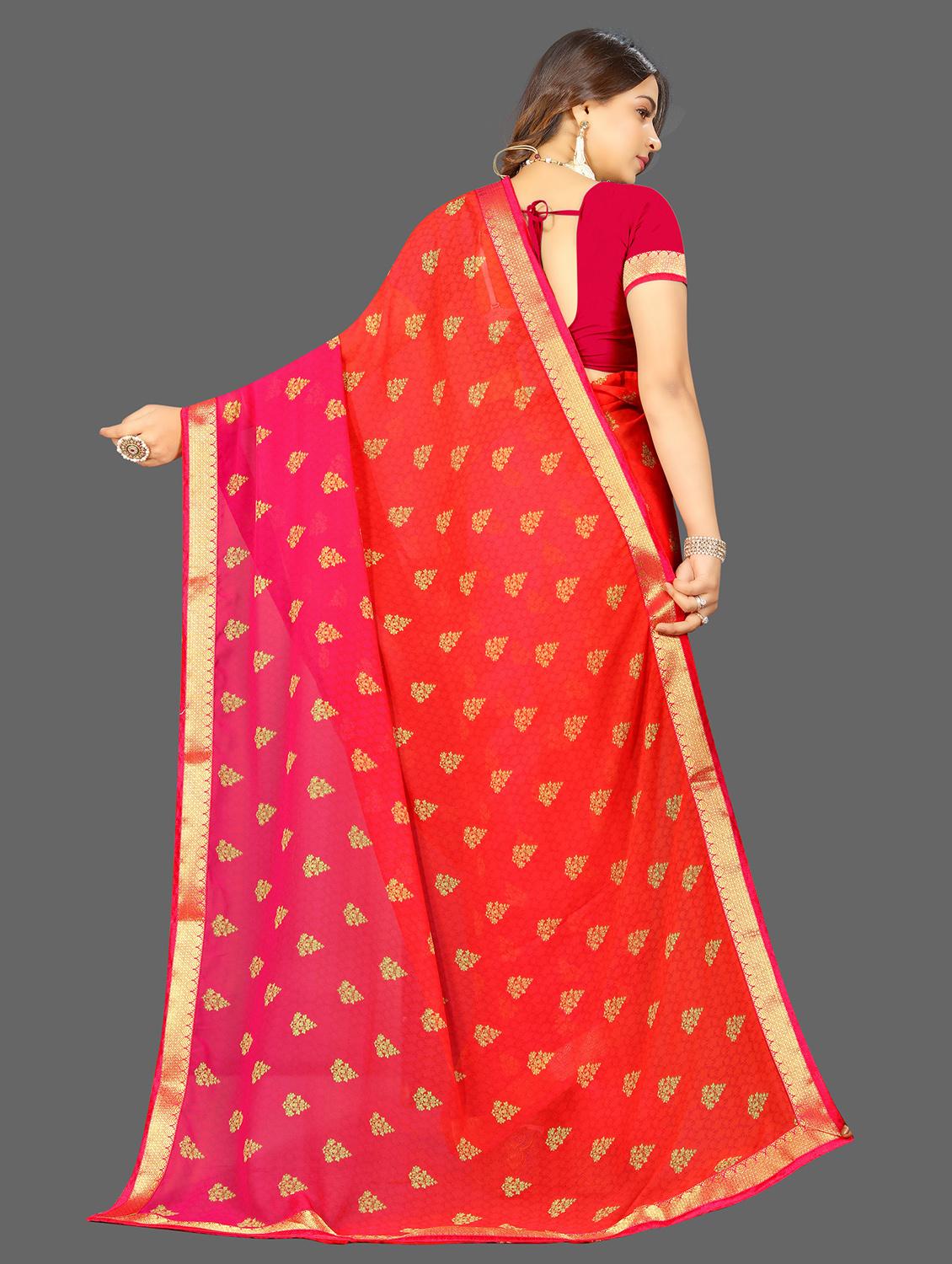 women's bordered royal blue colored saree with blouse - 20130601 - Standard Image - 1