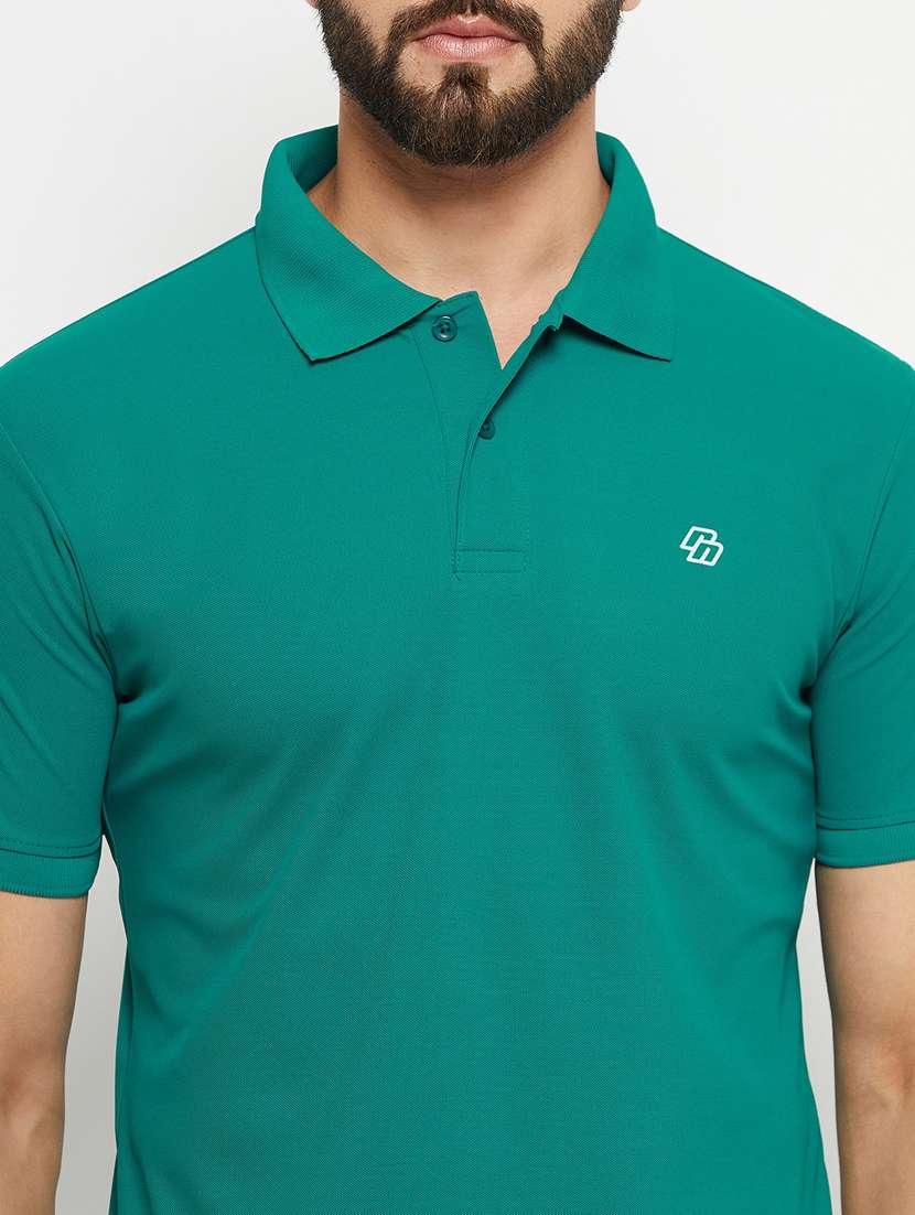 men green regular fit polo t-shirt - 20131149 -  Standard Image - 4