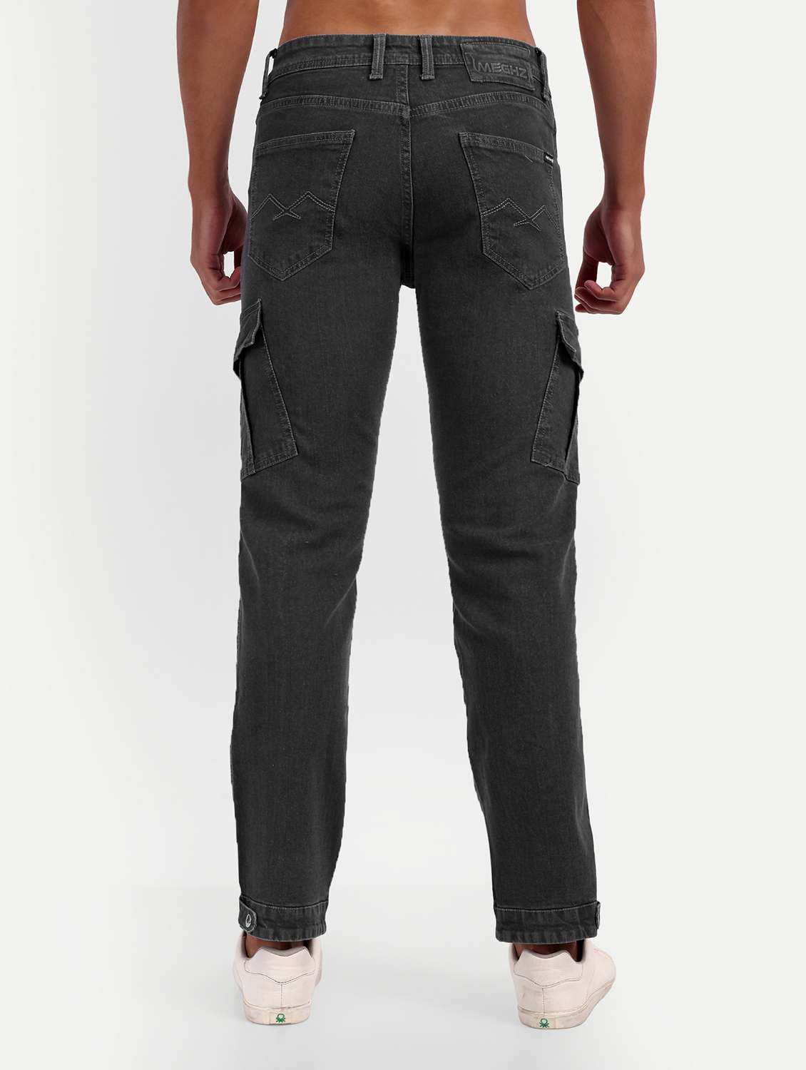 men solid mid rise regular fit cargo - 20131410 - Standard Image - 1