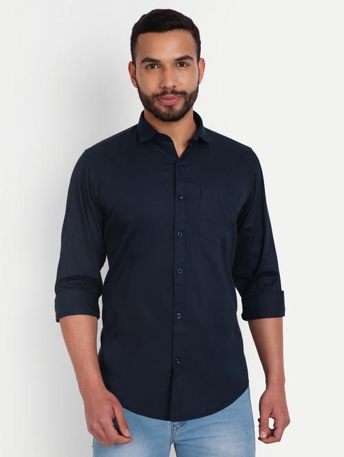 mens solid casual shirt - 20131548 - Standard Image - 0