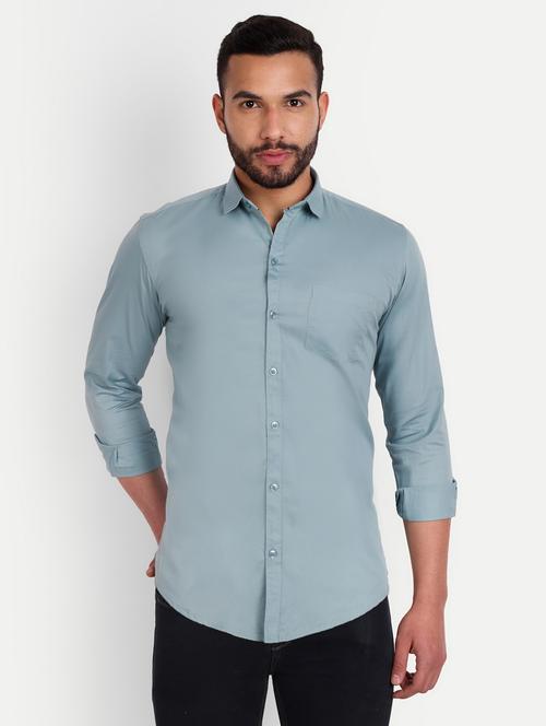 mens solid casual shirt - 20131559 - Standard Image - 0