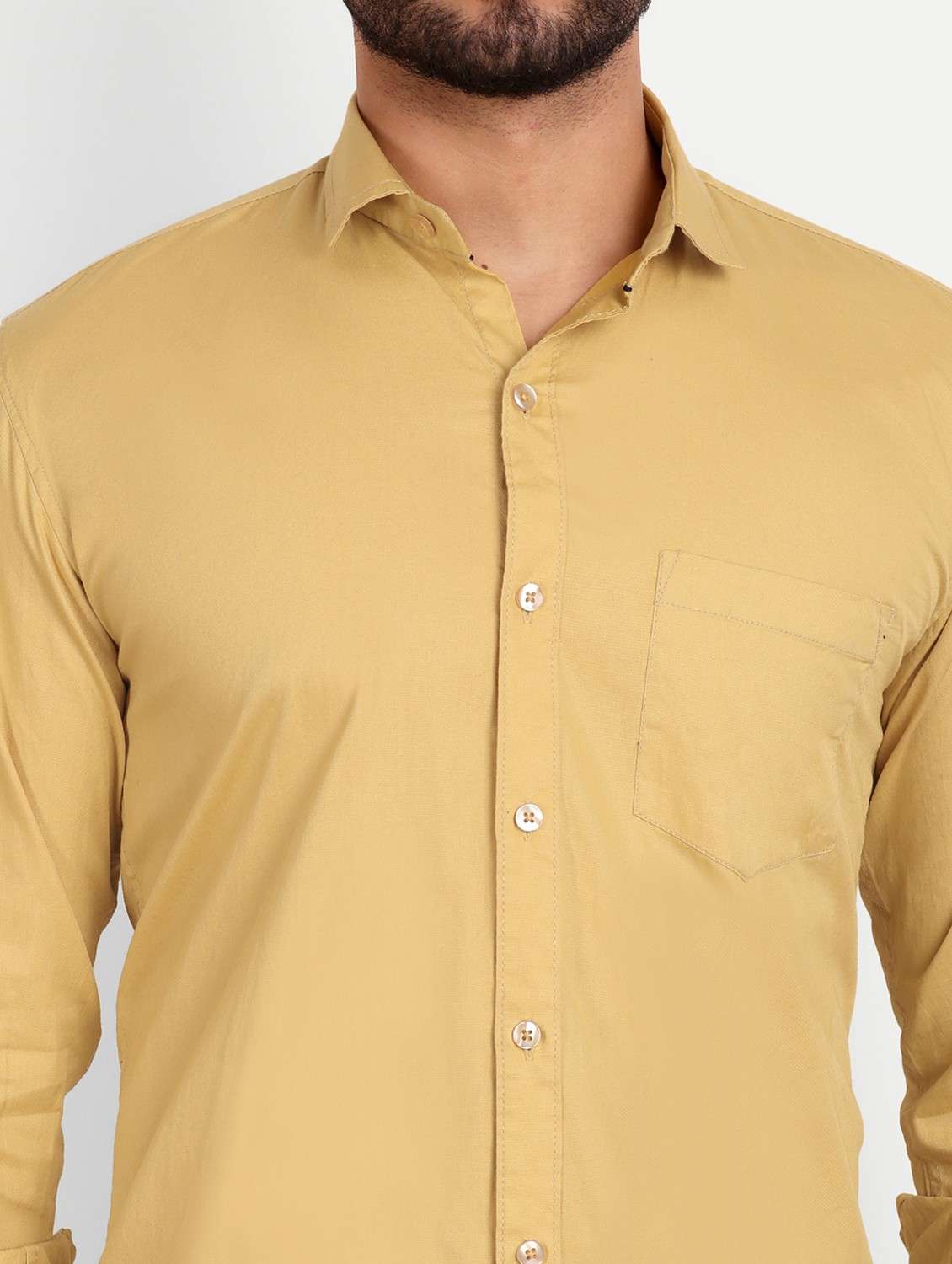 mens solid casual shirt - 20131560 - Standard Image - 4