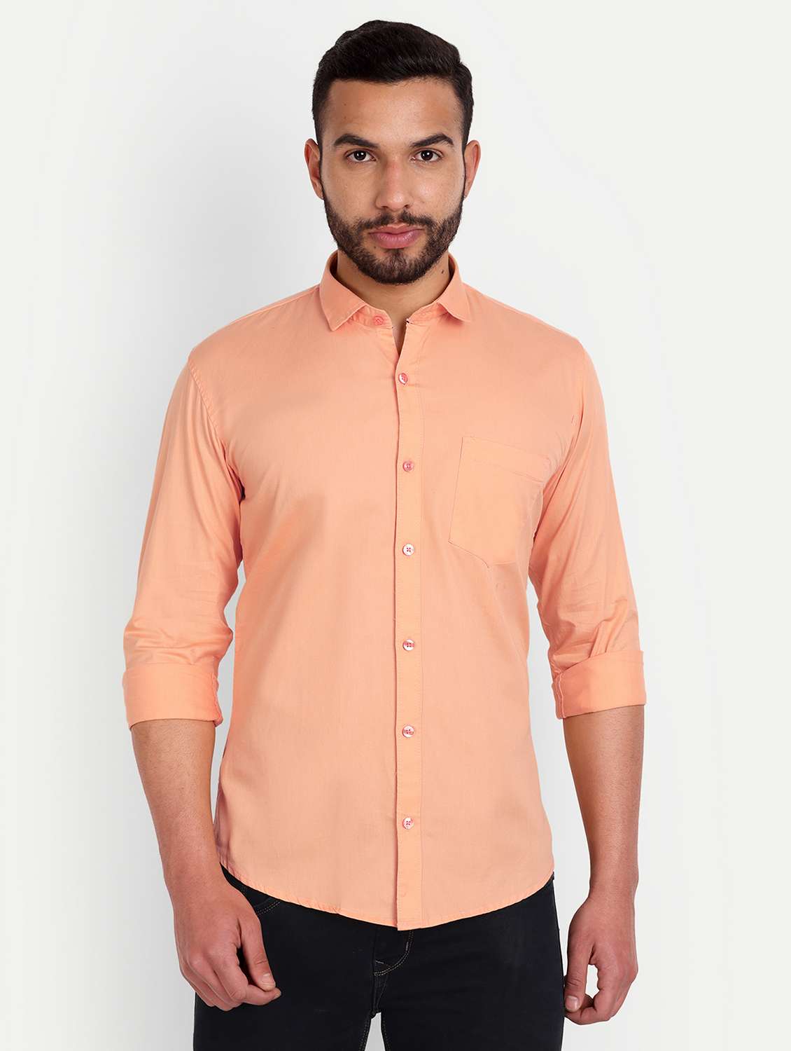 mens solid casual shirt