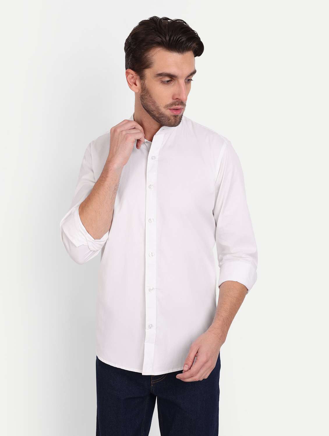 mens solid casual shirt