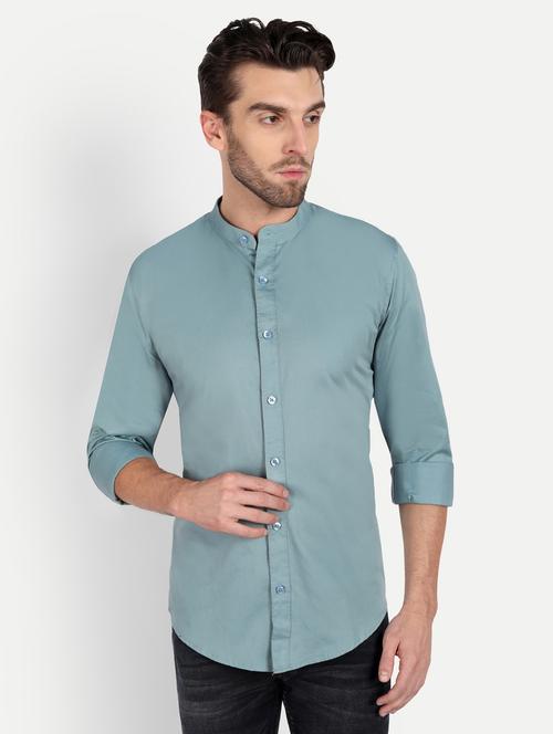 mens solid casual shirt - 20131581 - Standard Image - 0