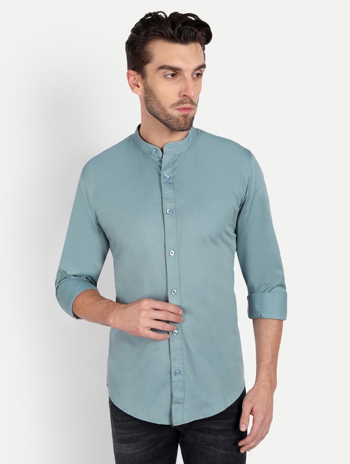 mens solid casual shirt - 20131581 - Zoom Image - 0