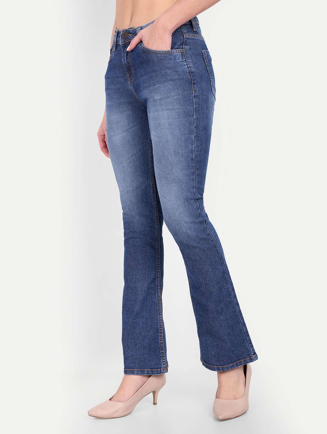 women mid rise denim jeans - 20131599 -  Standard Image - 1