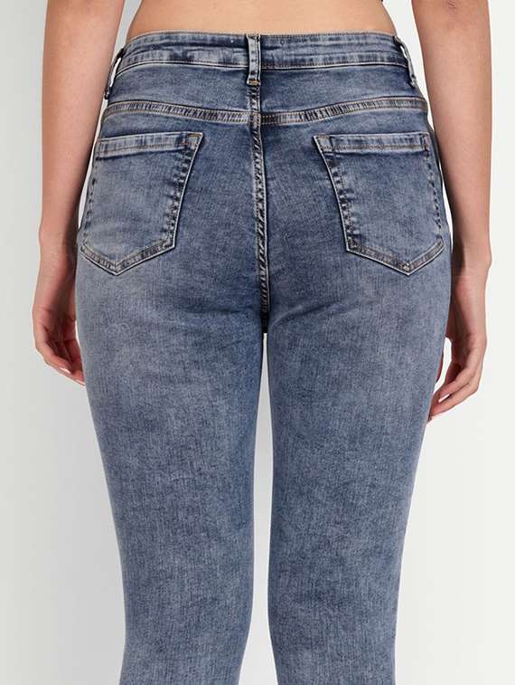 women's plain slim fit jeans - 20131606 -  Standard Image - 4