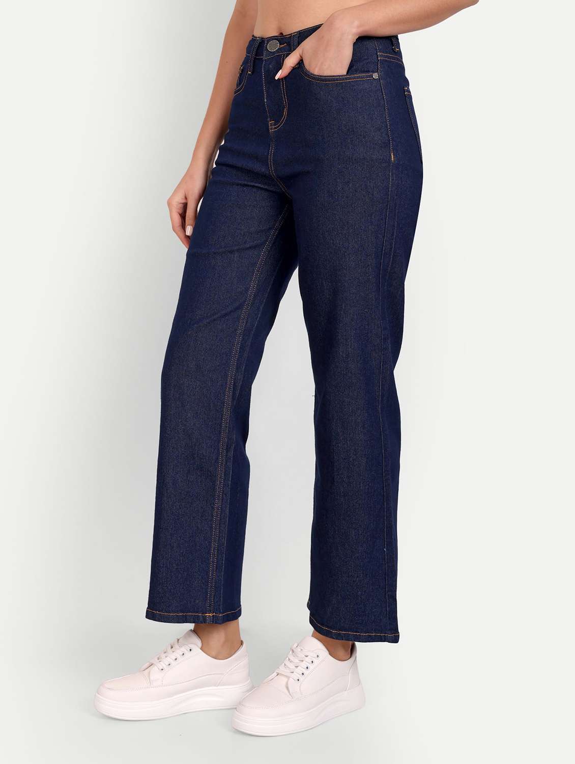 women's plain bootcut jeans - 20131625 -  Standard Image - 1