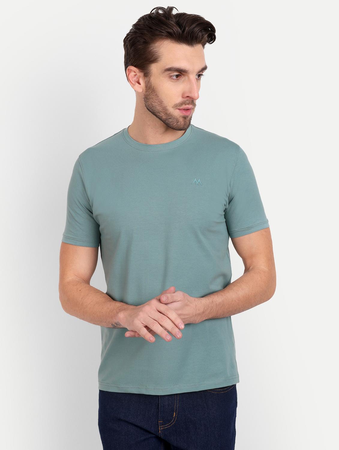 men round neck solids t-shirt - 20131676 -  Standard Image - 1