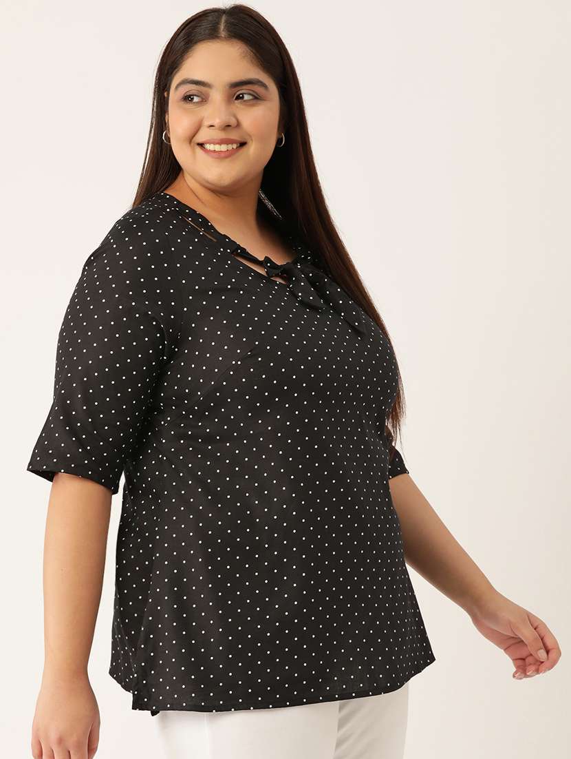 women's a line round neck top - 20132116 -  Standard Image - 1