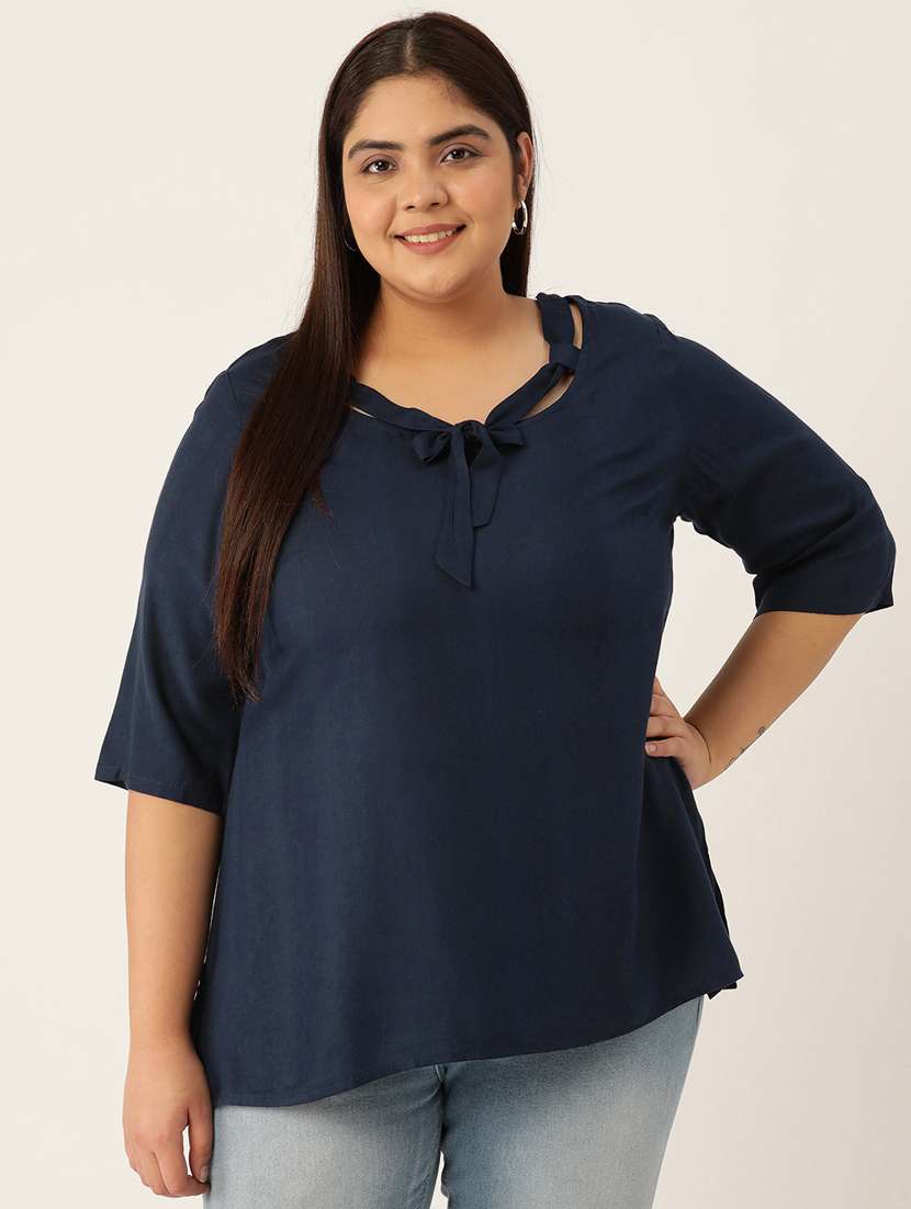 women's straight round neck top