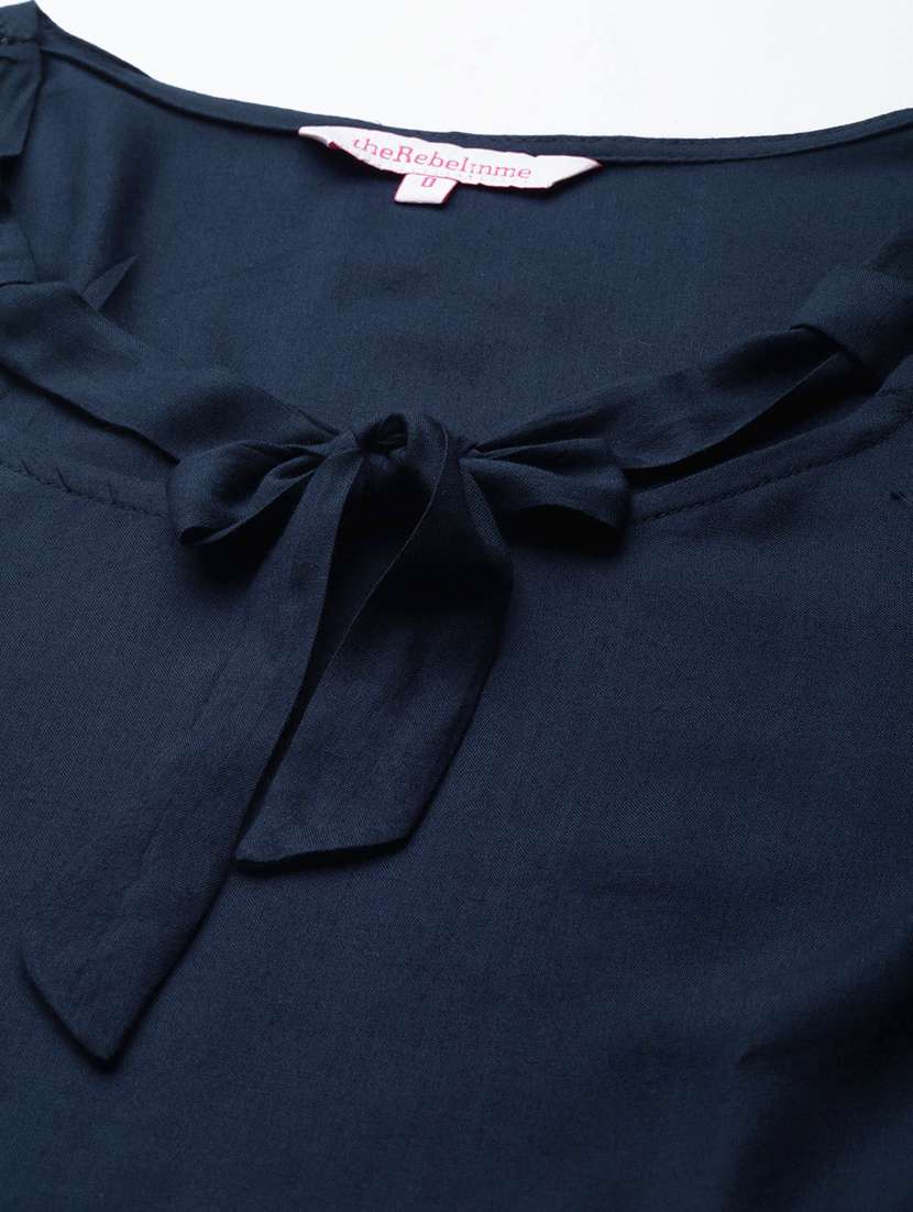 women's straight round neck top - 20132118 -  Standard Image - 4