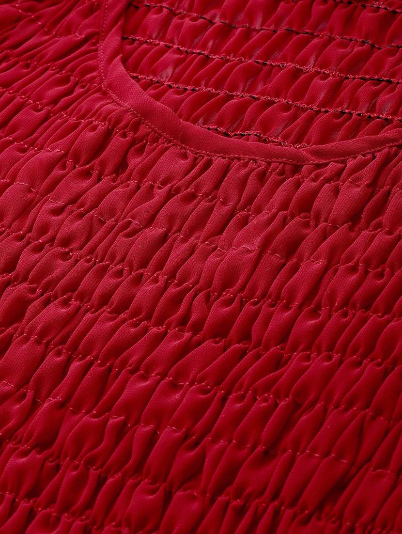 women's peplum round neck top - 20132126 -  Standard Image - 4