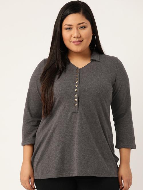 women's plain polo neck t-shirt - 20132130 - Standard Image - 0
